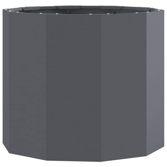 vidaXL Γλάστρα Ανθρακί 60 x 60 x 50 εκ Ατσάλι