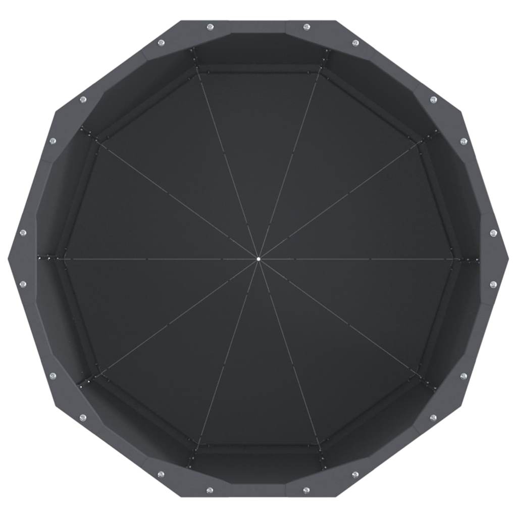 vidaXL Γλάστρα Ανθρακί 60 x 60 x 50 εκ Ατσάλι