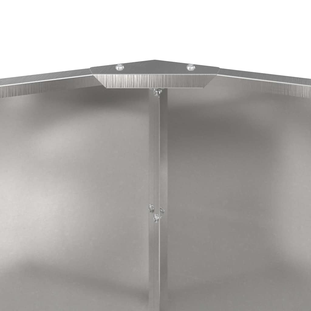 vidaXL Γλάστρα Ασημί 60 x 60 x 50 εκ Ανοξείδωτο ατσάλι