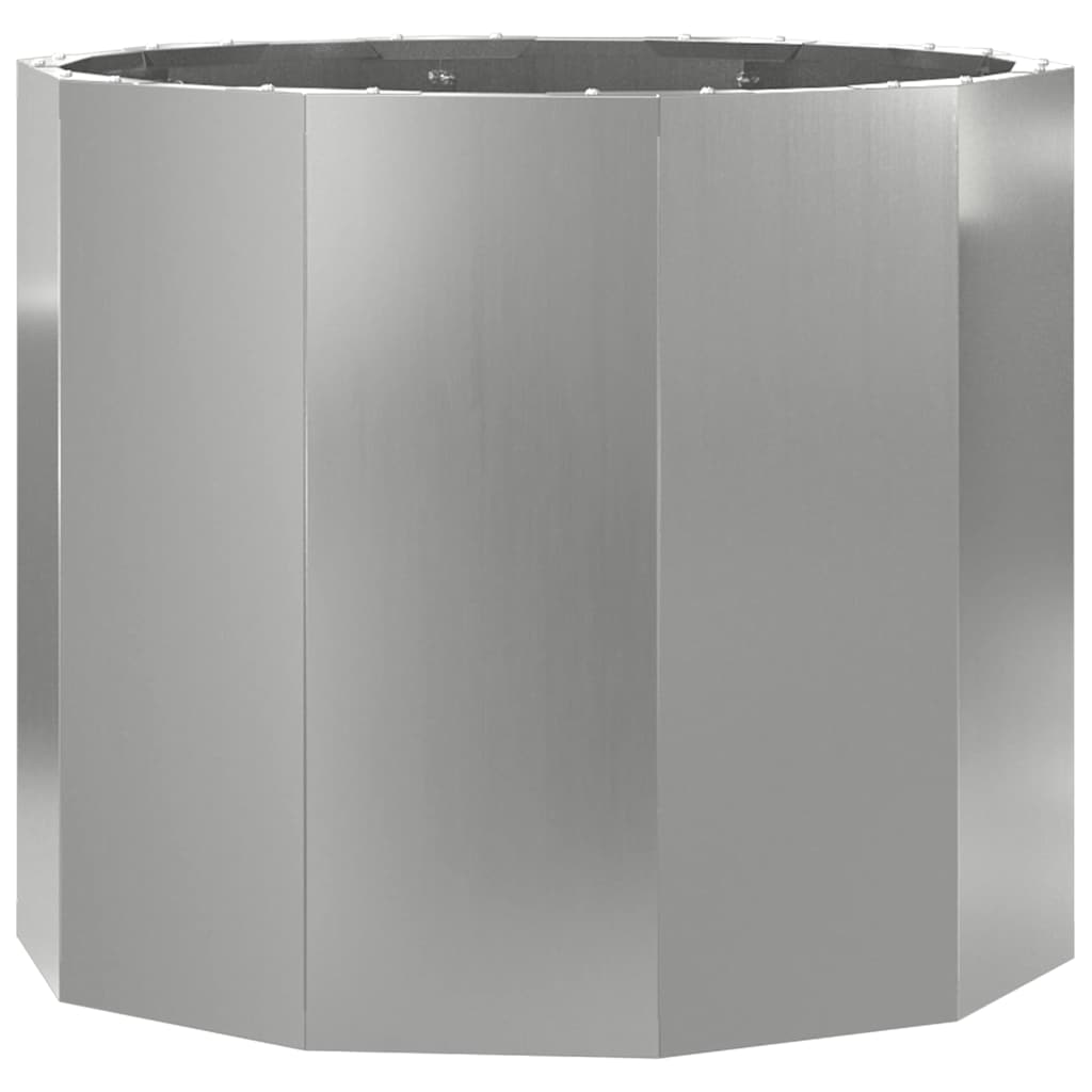 vidaXL Γλάστρα Ασημί 60 x 60 x 50 εκ Επικαλυμμένος Χάλυβας