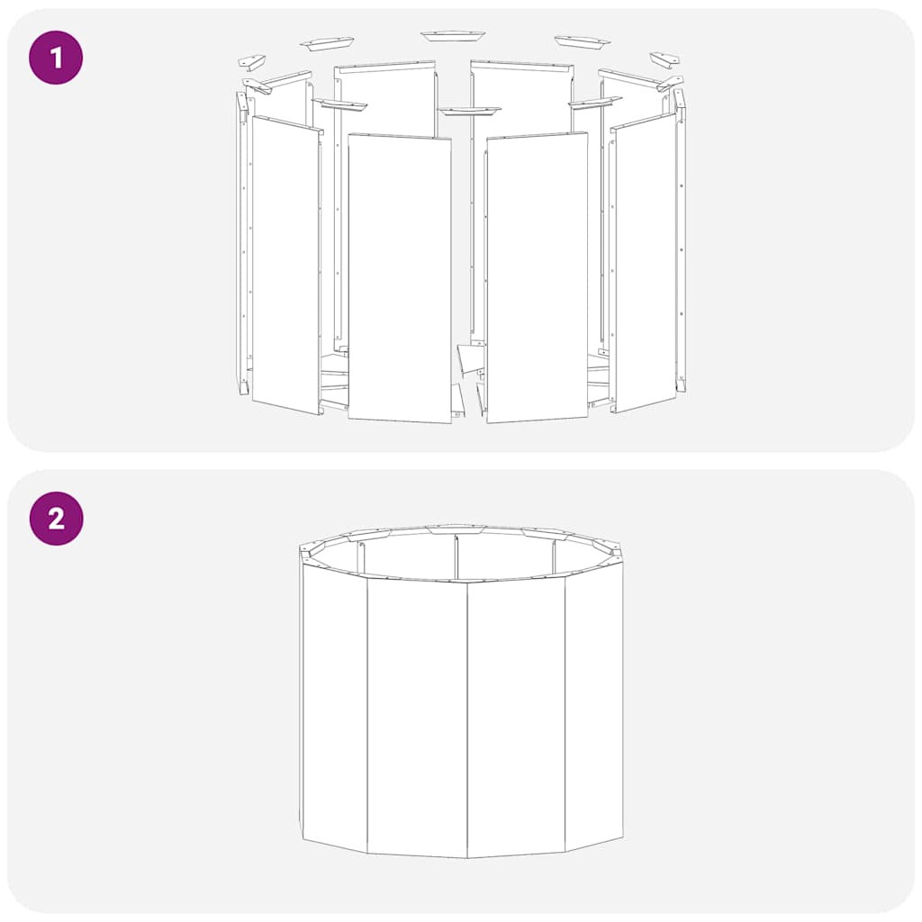 vidaXL Γλάστρα Σκ rusty 60 x 60 x 50 εκ Ατσάλι Σκληρυθέν στον Αέρα