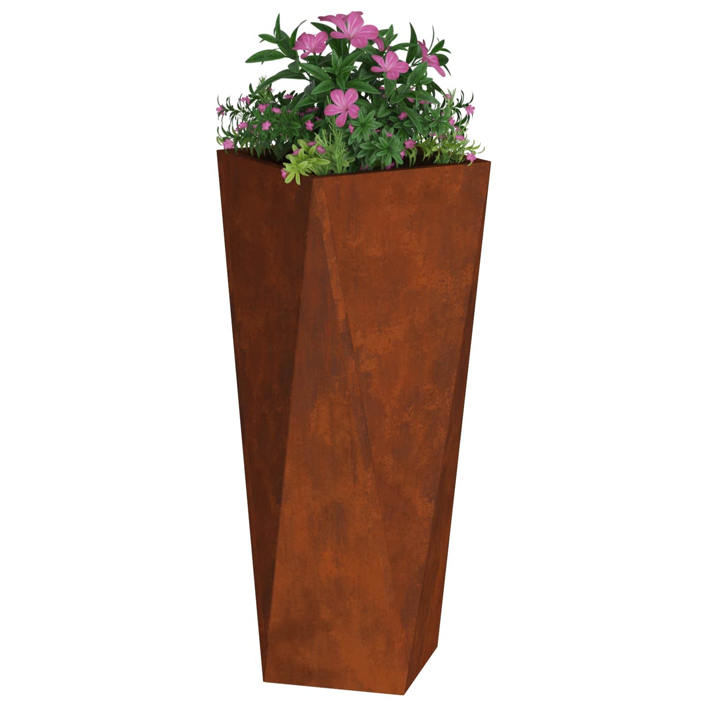 vidaXL Γλάστρα Σκ rusty 30 x 30 x 75 εκ Ατσάλι Σκληρυθέν στον Αέρα