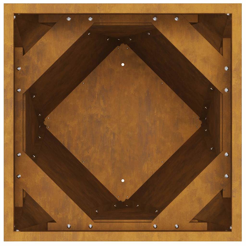 vidaXL Γλάστρα Σκ rusty 30 x 30 x 75 εκ Ατσάλι Σκληρυθέν στον Αέρα