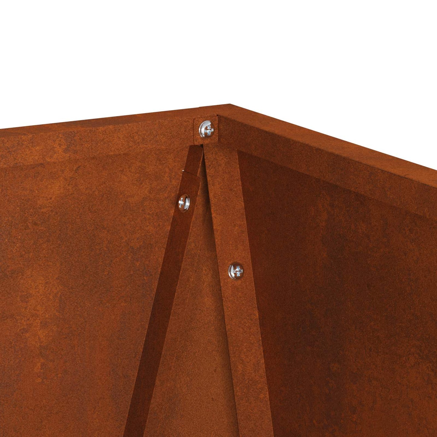 vidaXL Γλάστρα 2 pcs Σκ rusty 30 x 30 x 75 εκ