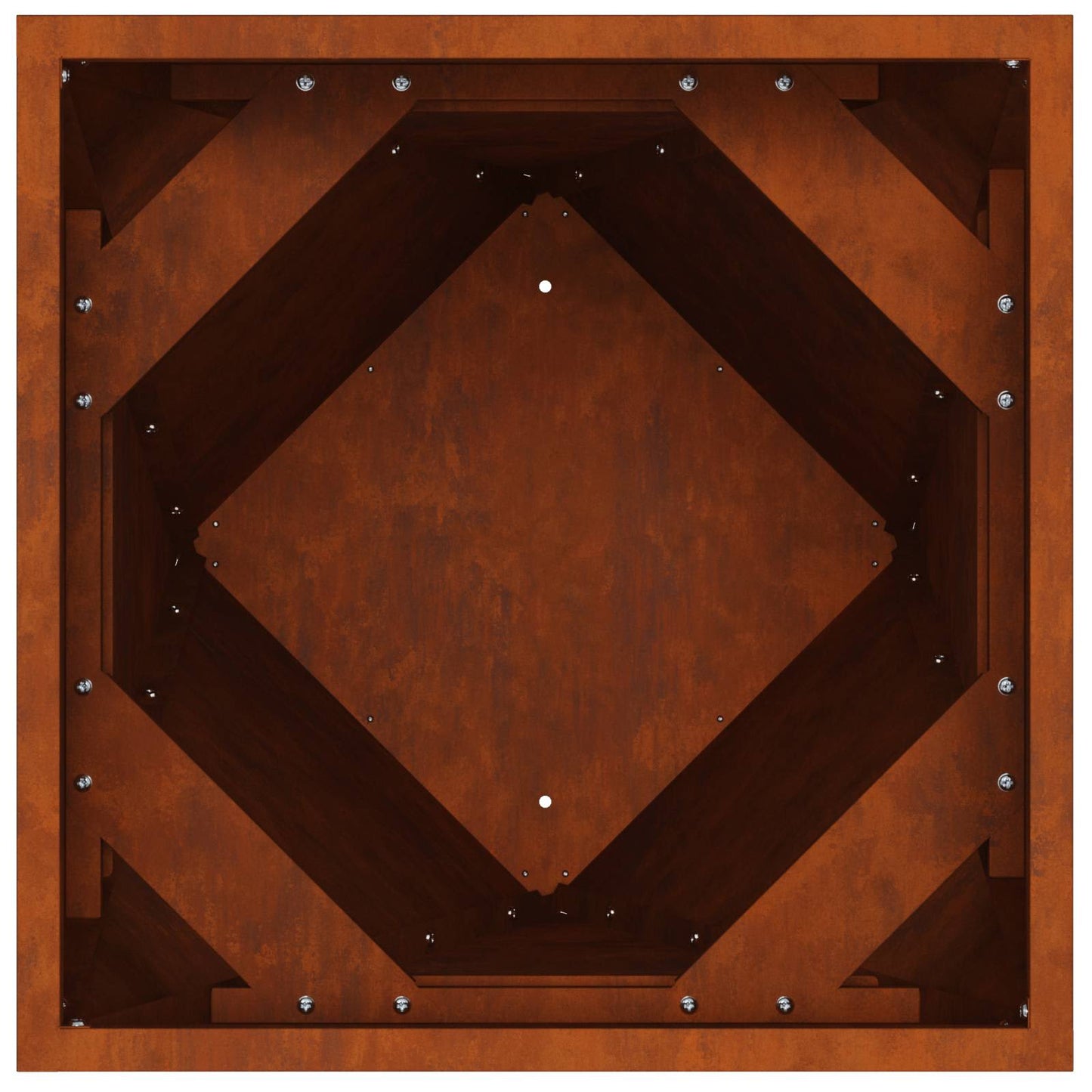 vidaXL Γλάστρα 2 pcs Σκ rusty 30 x 30 x 75 εκ