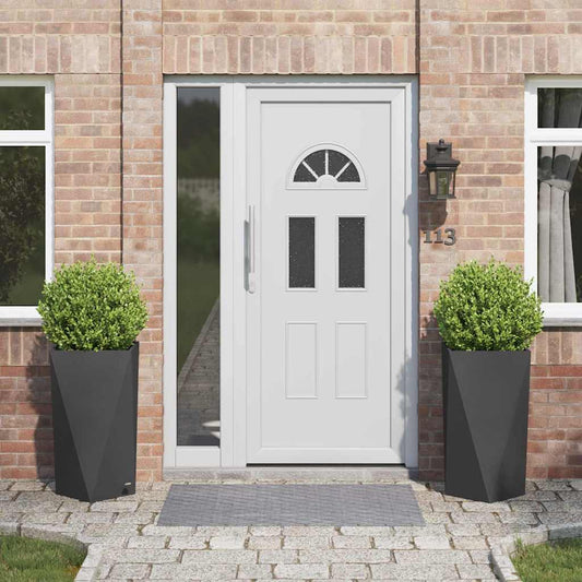 vidaXL Γλάστρα 2 pcs Μαύρο 40 x 40 x 75 cm Ατσάλι