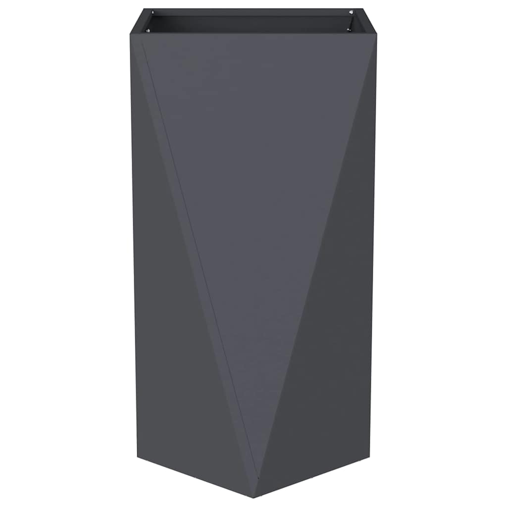 vidaXL Γλάστρα 2 pcs Ανθρακί 40 x 40 x 75 cm Ατσάλι