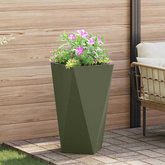 vidaXL Γλάστρα Ελιά Πράσινη 40 x 40 x 75 cm Ατσάλι