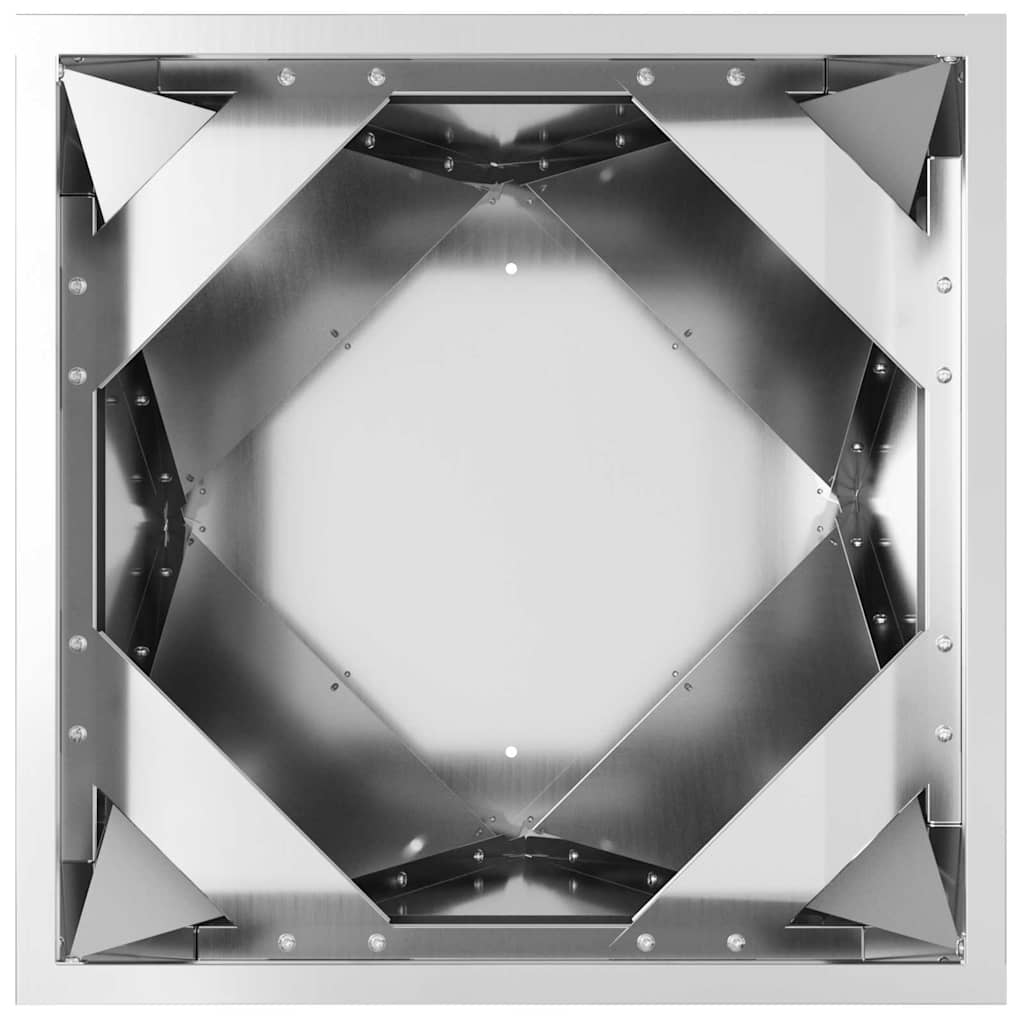 vidaXL Γλάστρα Ασημί 40 x 40 x 75 cm Επικαλυμμένος Χάλυβας