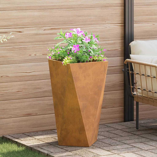 vidaXL Γλάστρα Σκ rusty 40 x 40 x 75 cm Ατσάλι Σκληρυθέν στον Αέρα