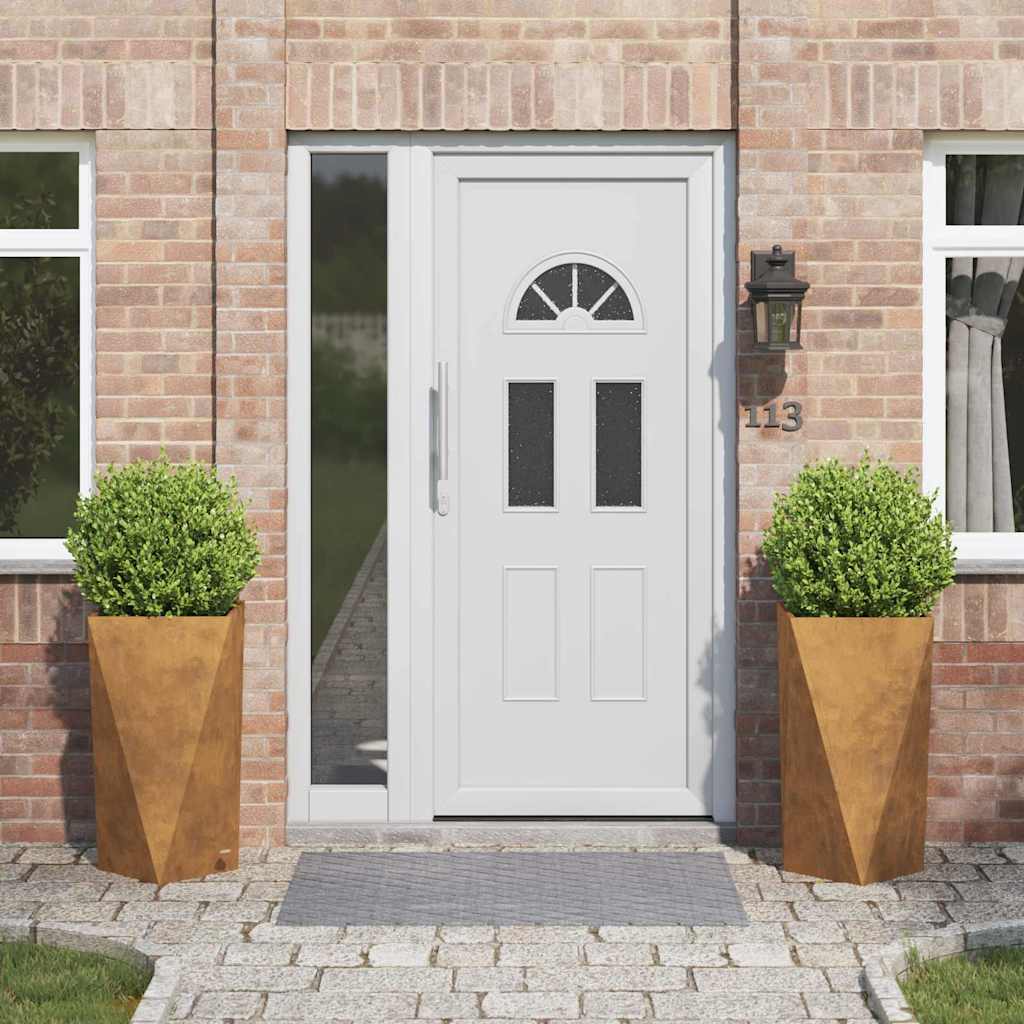 vidaXL Γλάστρα 2 pcs Σκ rusty 40 x 40 x 75 cm