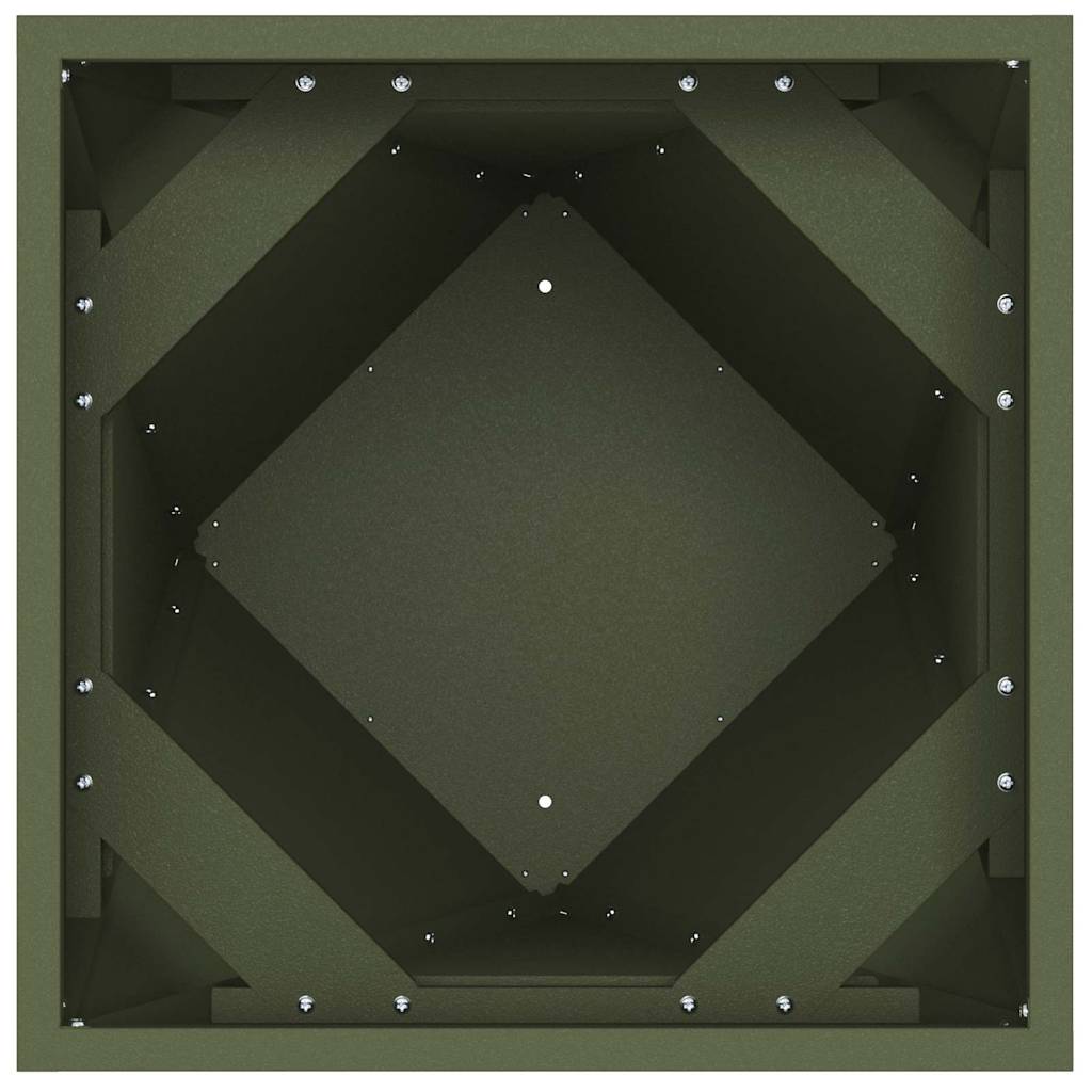 vidaXL Γλάστρα 2 pcs Ελιά Πράσινη 50 x 50 x 75 cm Ατσάλι