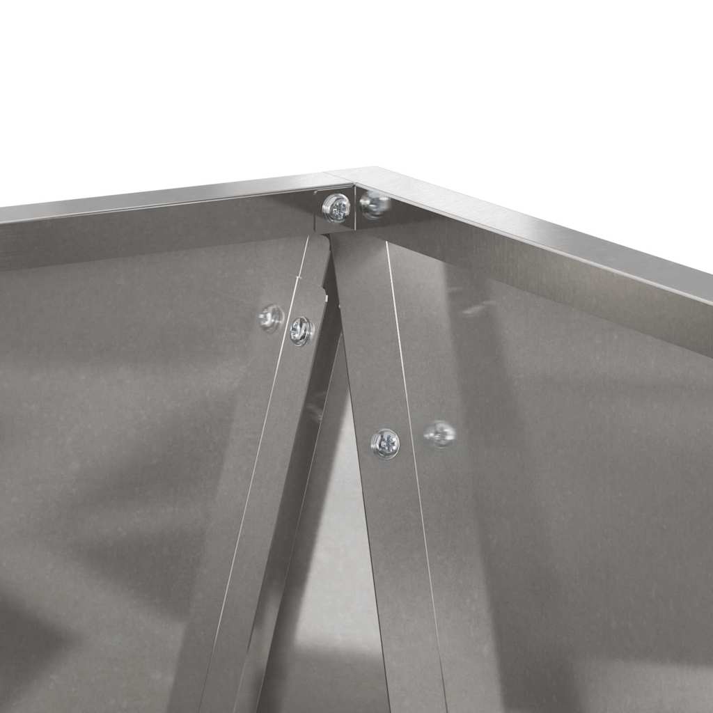 vidaXL Γλάστρα Ασημί 50 x 50 x 75 cm Ανοξείδωτο ατσάλι