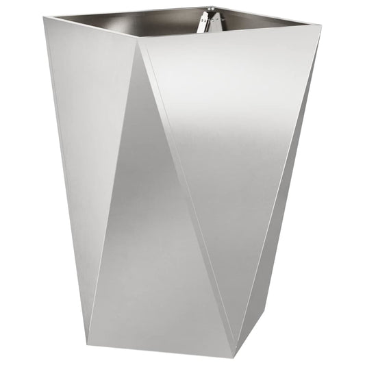 vidaXL Γλάστρα Ασημί 50 x 50 x 75 cm Ανοξείδωτο ατσάλι