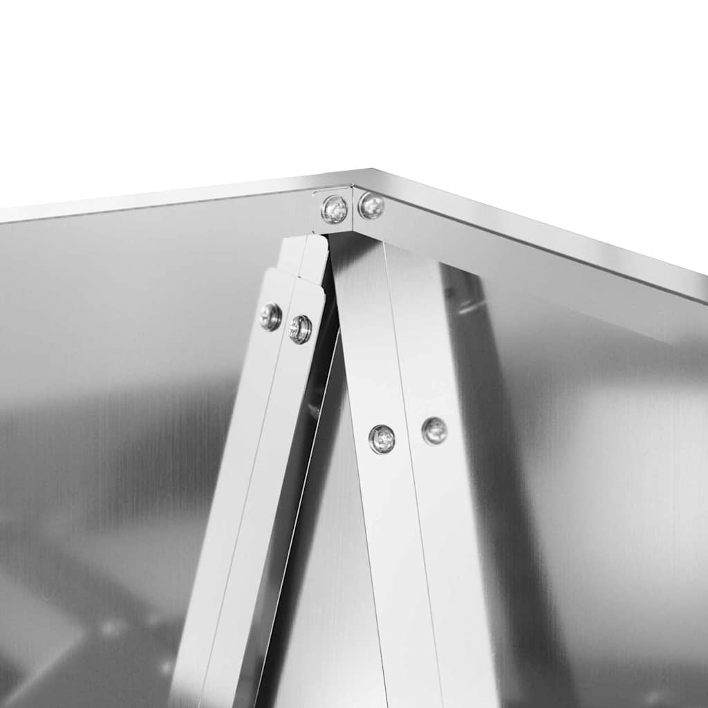 vidaXL Γλάστρα 2 pcs Ασημί 50 x 50 x 75 cm Επικαλυμμένος Χάλυβας