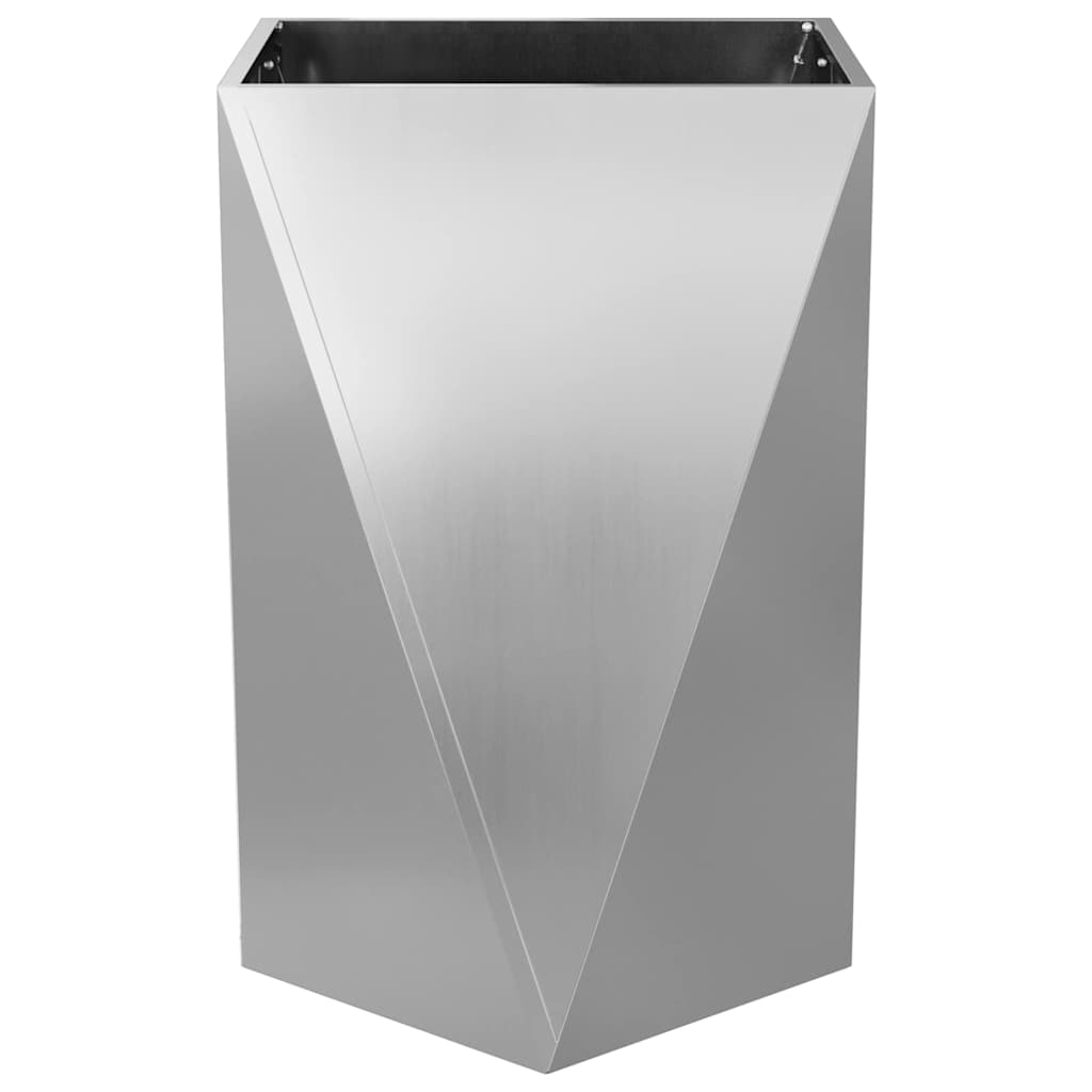 vidaXL Γλάστρα 2 pcs Ασημί 50 x 50 x 75 cm Επικαλυμμένος Χάλυβας