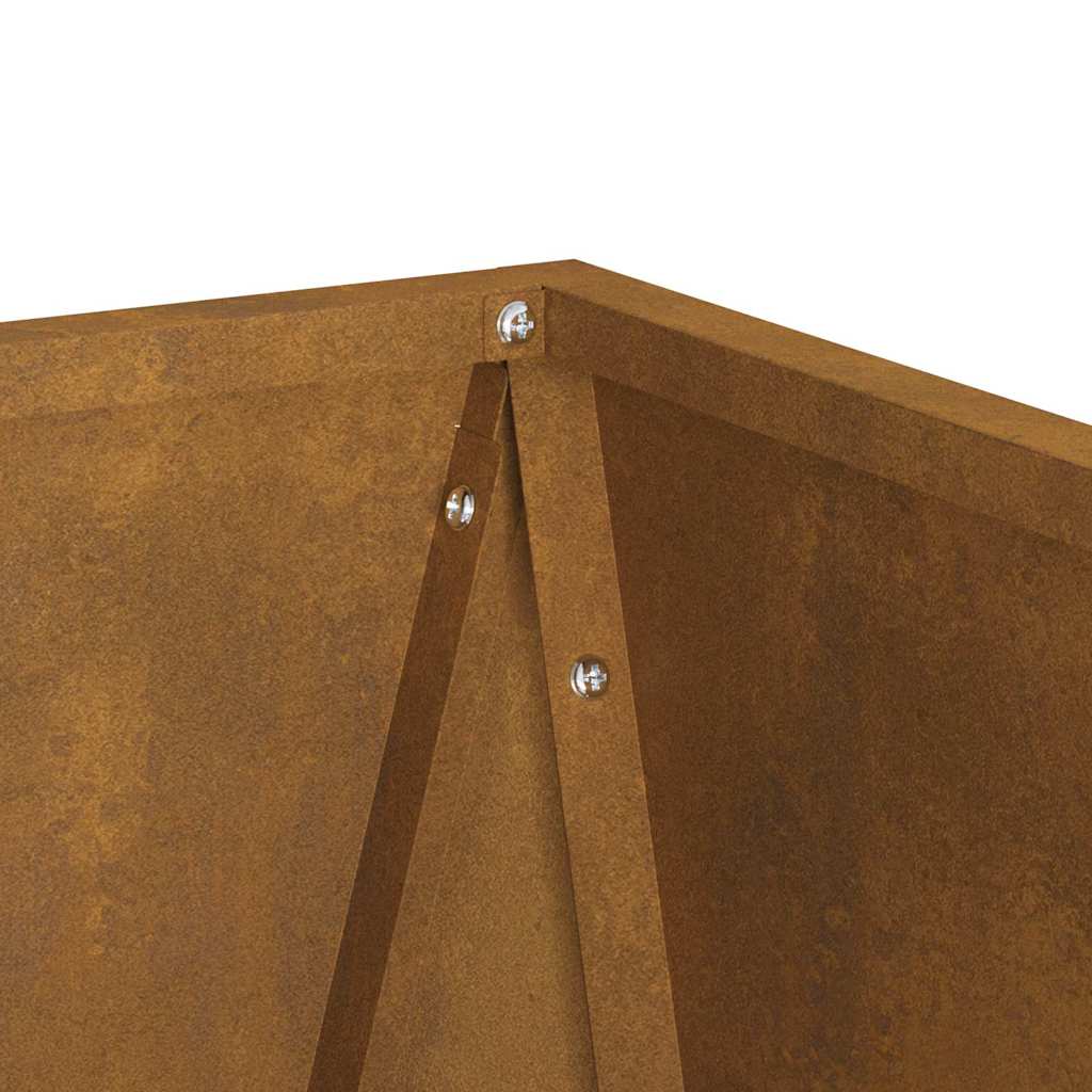 vidaXL Γλάστρα Σκ rusty 50 x 50 x 75 cm Ατσάλι Σκληρυθέν στον Αέρα