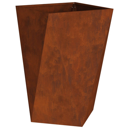 vidaXL Γλάστρα Σκ rusty 50 x 50 x 75 cm Ατσάλι Σκληρυθέν στον Αέρα