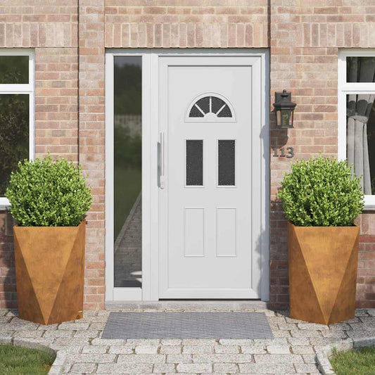 vidaXL Γλάστρα 2 pcs Σκ rusty 50 x 50 x 75 cm