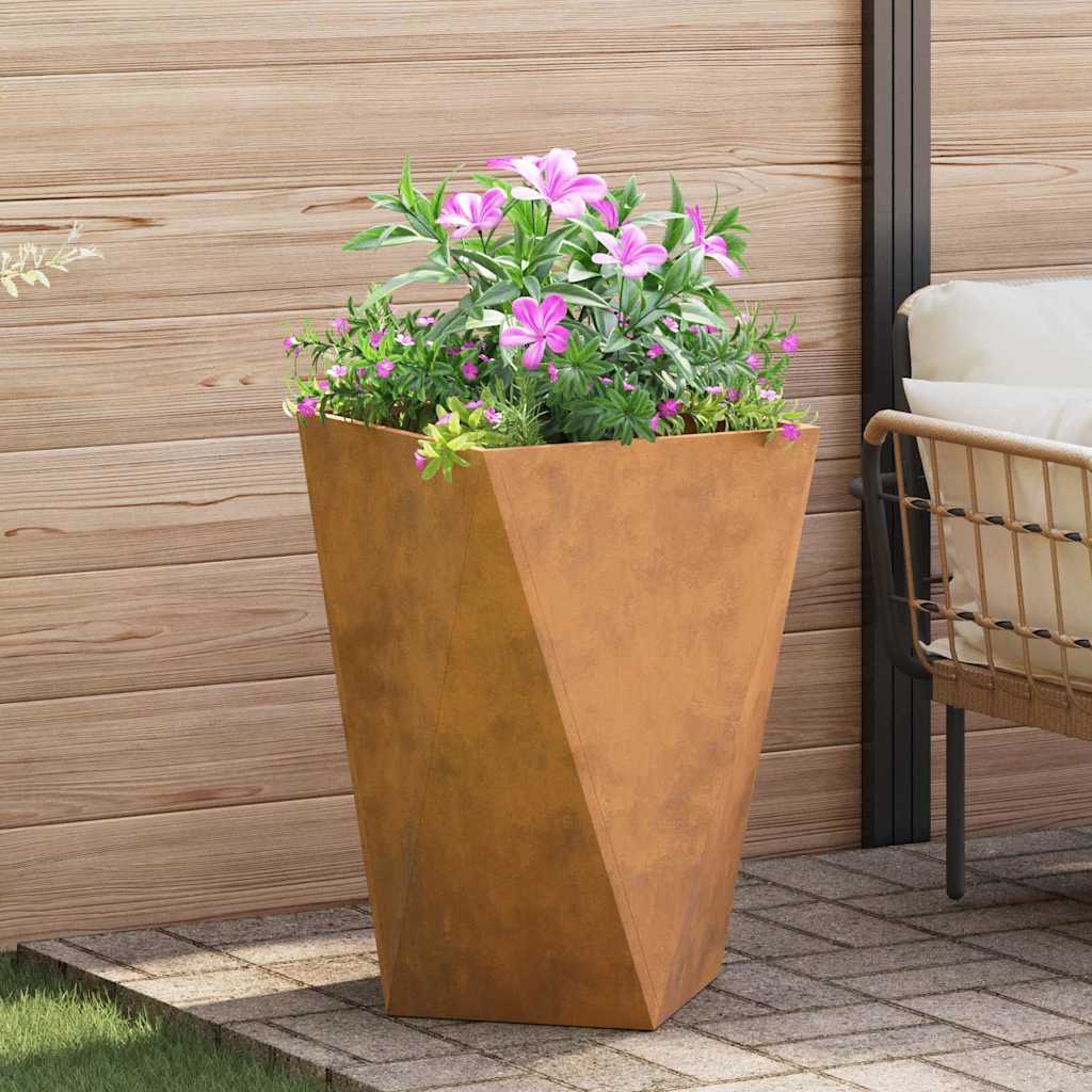 vidaXL Γλάστρα 2 pcs Σκ rusty 50 x 50 x 75 cm