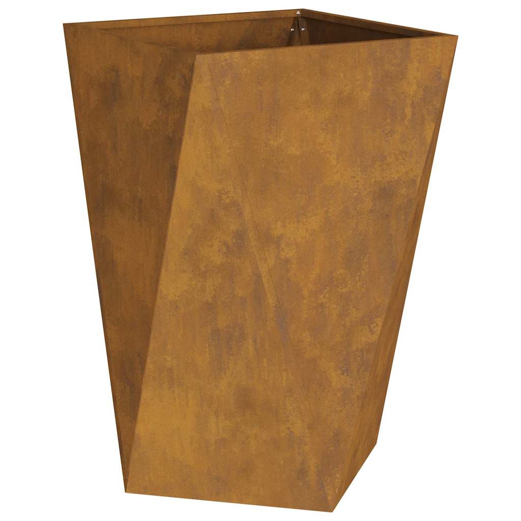 vidaXL Γλάστρα 2 pcs Σκ rusty 50 x 50 x 75 cm