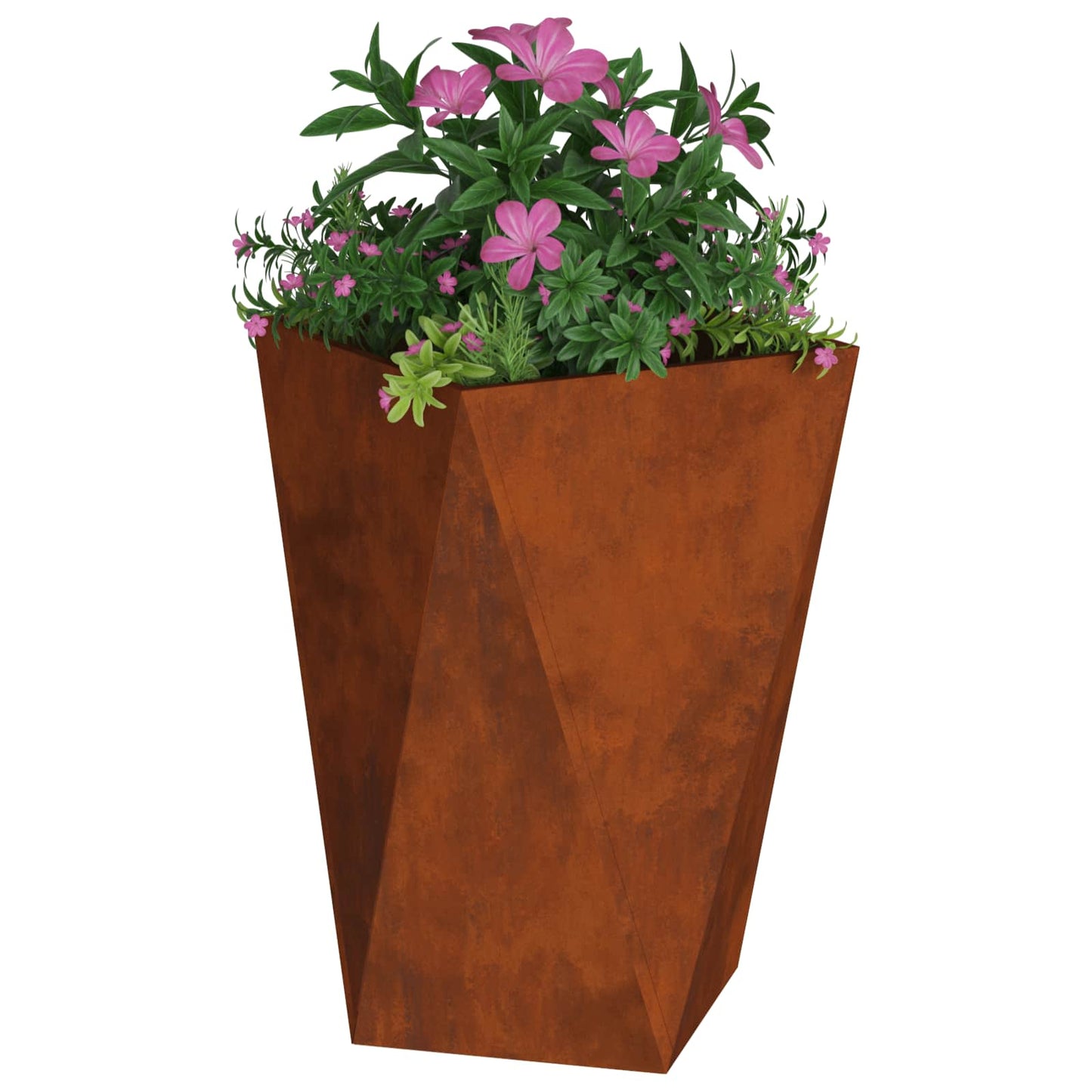 vidaXL Γλάστρα 2 pcs Σκ rusty 50 x 50 x 75 cm