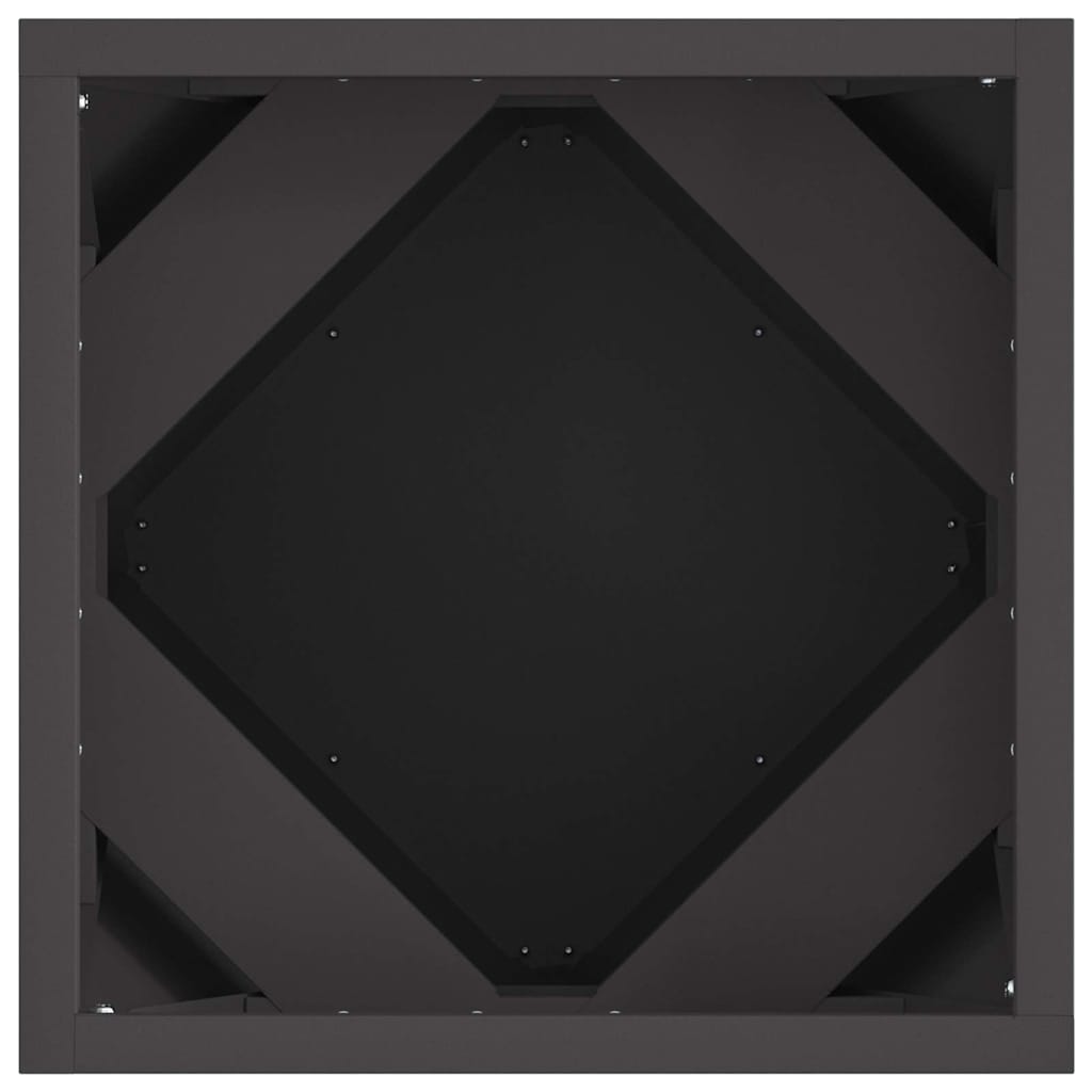 vidaXL Γλάστρα 2 pcs Μαύρο 30 x 30 x 30 cm Ατσάλι