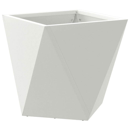 vidaXL Γλάστρα Λευκό 30 x 30 x 30 cm Ατσάλι
