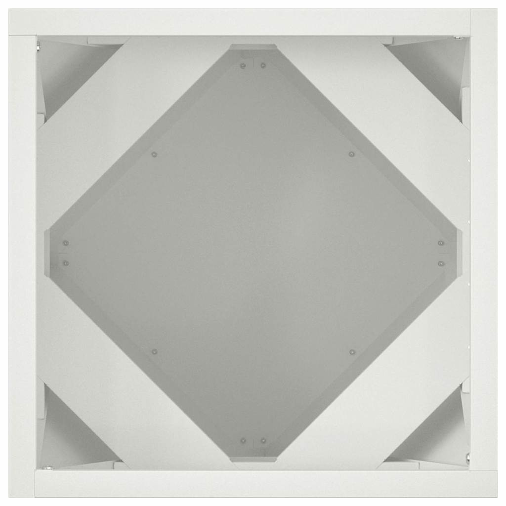 vidaXL Γλάστρα Λευκό 30 x 30 x 30 cm Ατσάλι