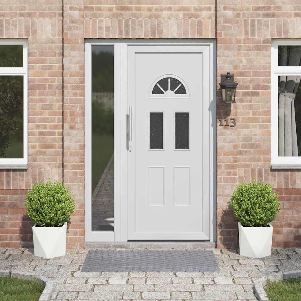 vidaXL Γλάστρα 2 pcs Λευκό 30 x 30 x 30 cm Ατσάλι