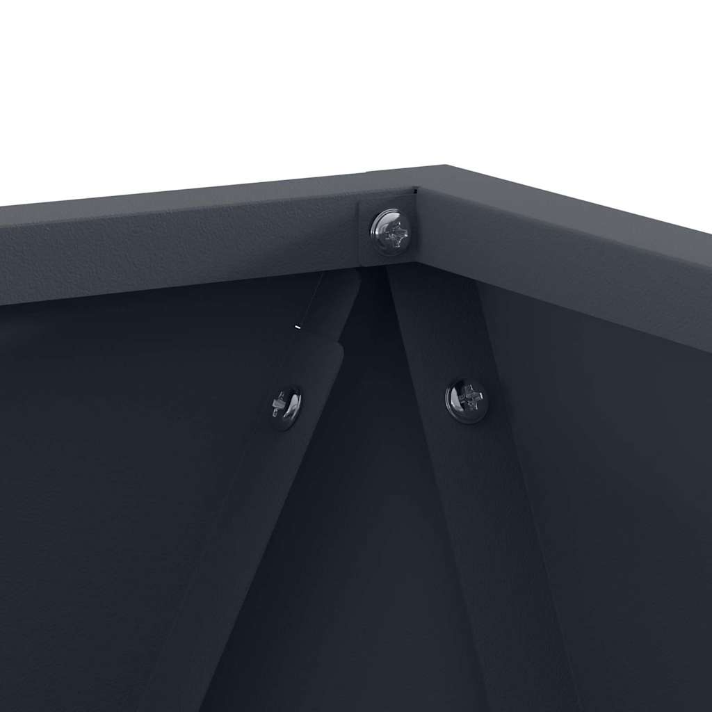 vidaXL Γλάστρα Ανθρακί 30 x 30 x 30 cm Ατσάλι