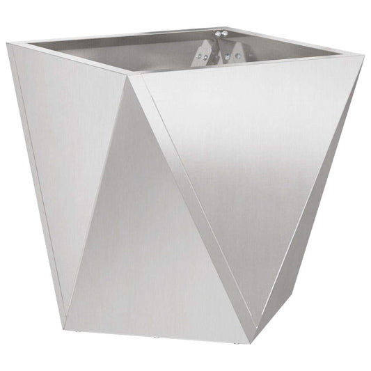 vidaXL Γλάστρα Ασημί 30 x 30 x 30 cm Ανοξείδωτο ατσάλι