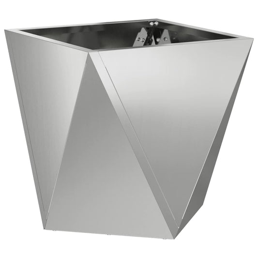 vidaXL Γλάστρα Ασημί 30 x 30 x 30 cm Επικαλυμμένος Χάλυβας