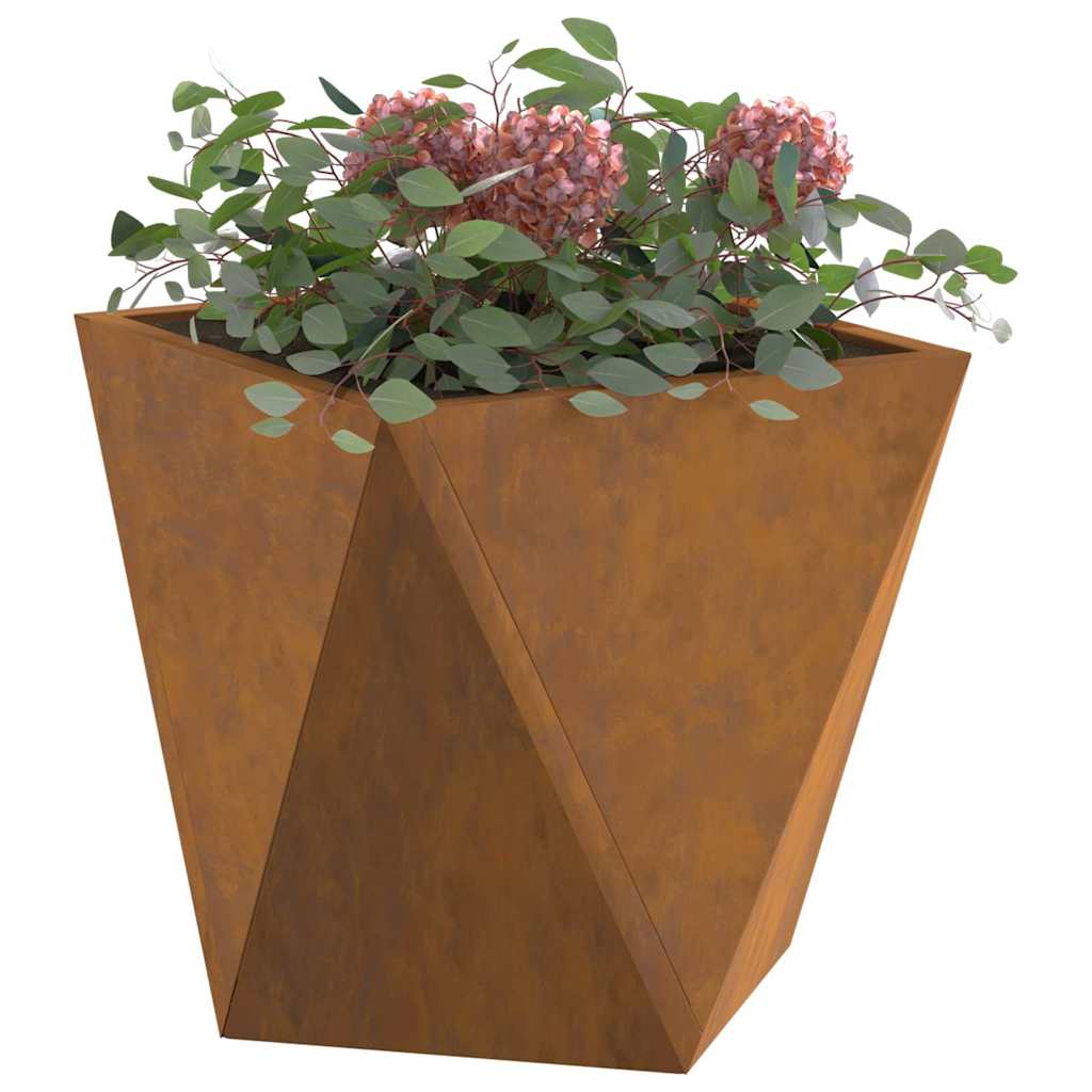 vidaXL Γλάστρα Σκ rusty 30 x 30 x 30 cm Ατσάλι Σκληρυθέν στον Αέρα