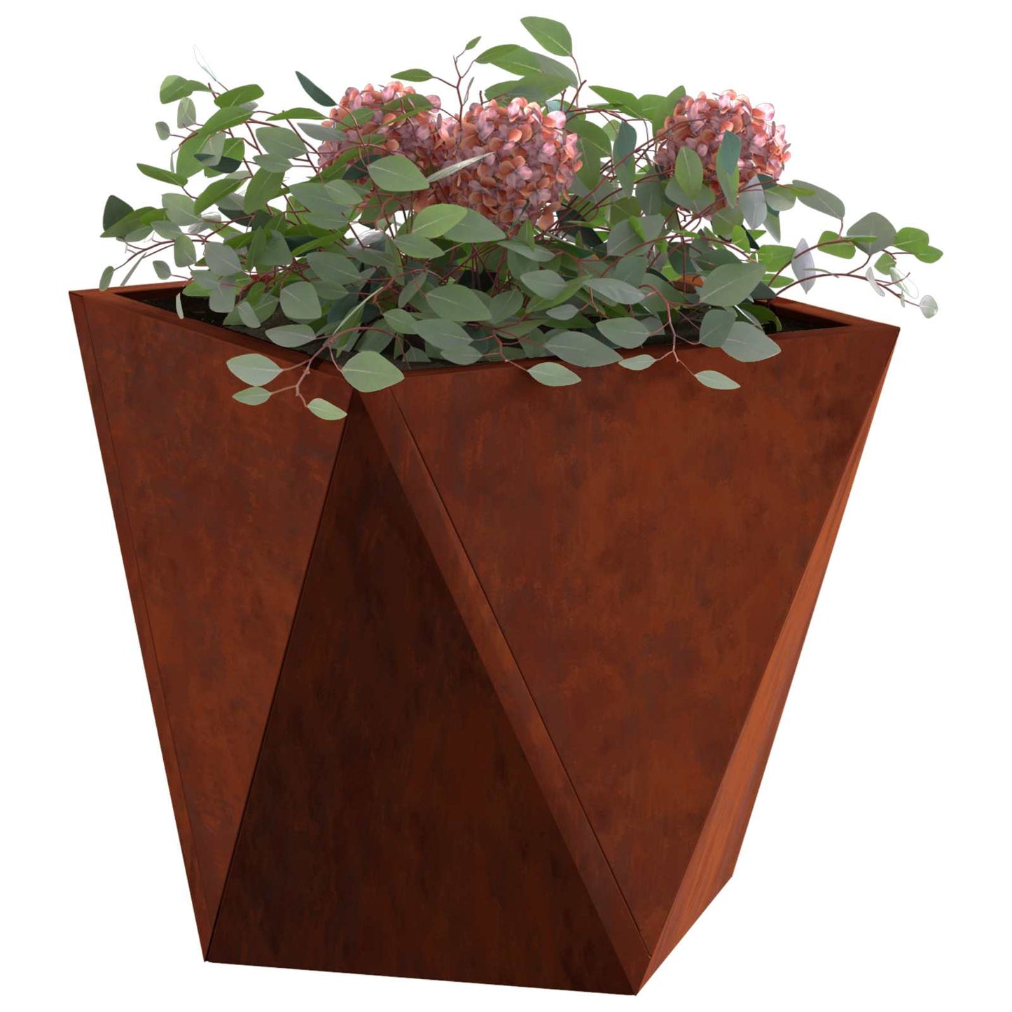 vidaXL Γλάστρα Σκ rusty 30 x 30 x 30 cm Ατσάλι Σκληρυθέν στον Αέρα