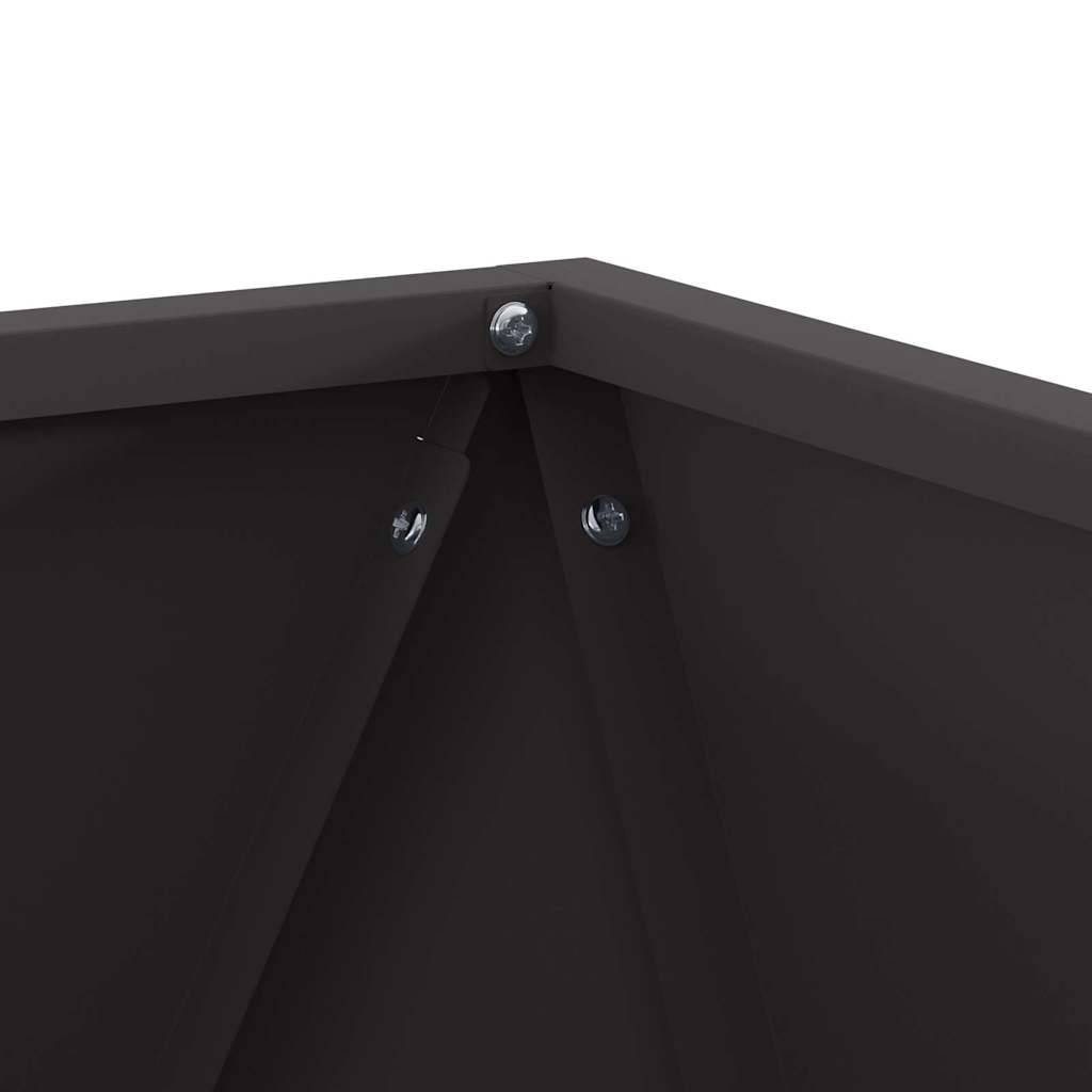 vidaXL Γλάστρα Μαύρο 40 x 40 x 40 cm Ατσάλι