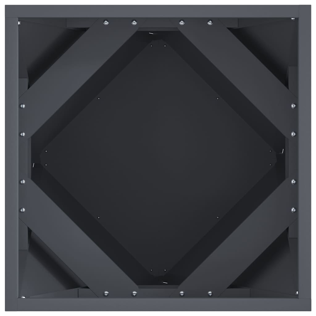 vidaXL Γλάστρα 2 pcs Ανθρακί 40 x 40 x 40 cm Ατσάλι