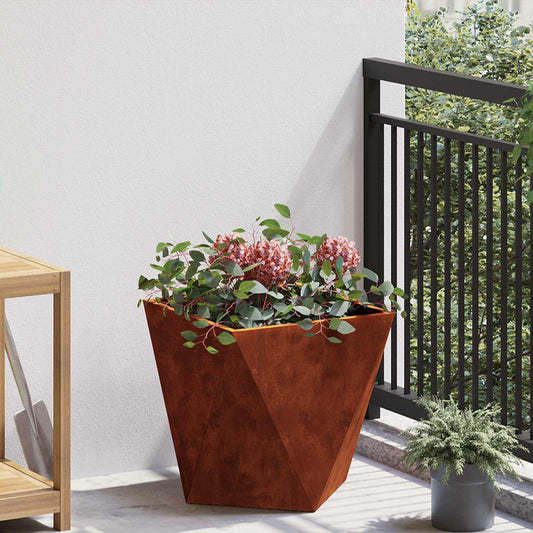 vidaXL Γλάστρα Σκ rusty 40 x 40 x 40 cm Ατσάλι Σκληρυθέν στον Αέρα