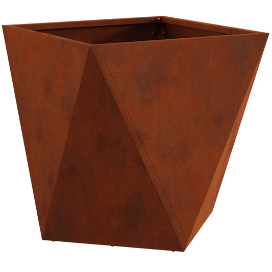 vidaXL Γλάστρα Σκ rusty 40 x 40 x 40 cm Ατσάλι Σκληρυθέν στον Αέρα