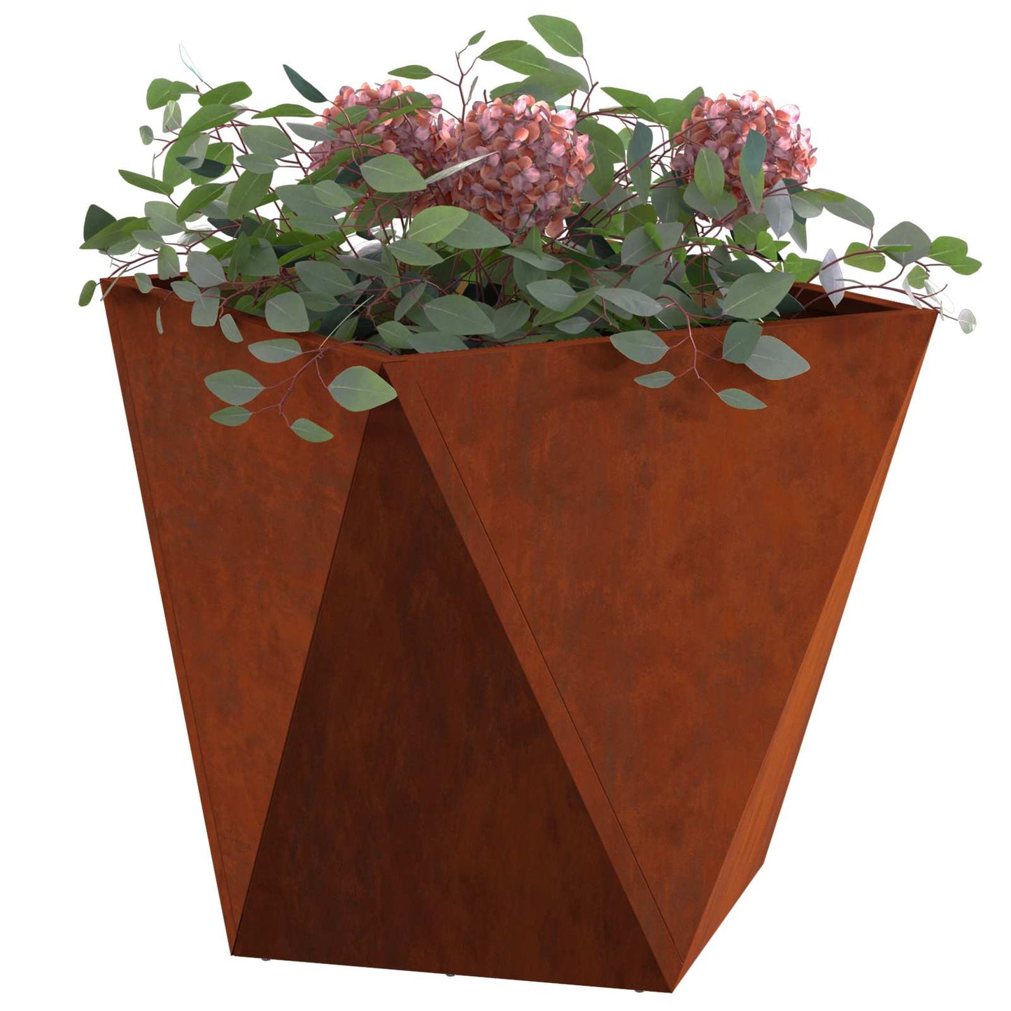 vidaXL Γλάστρα Σκ rusty 40 x 40 x 40 cm Ατσάλι Σκληρυθέν στον Αέρα