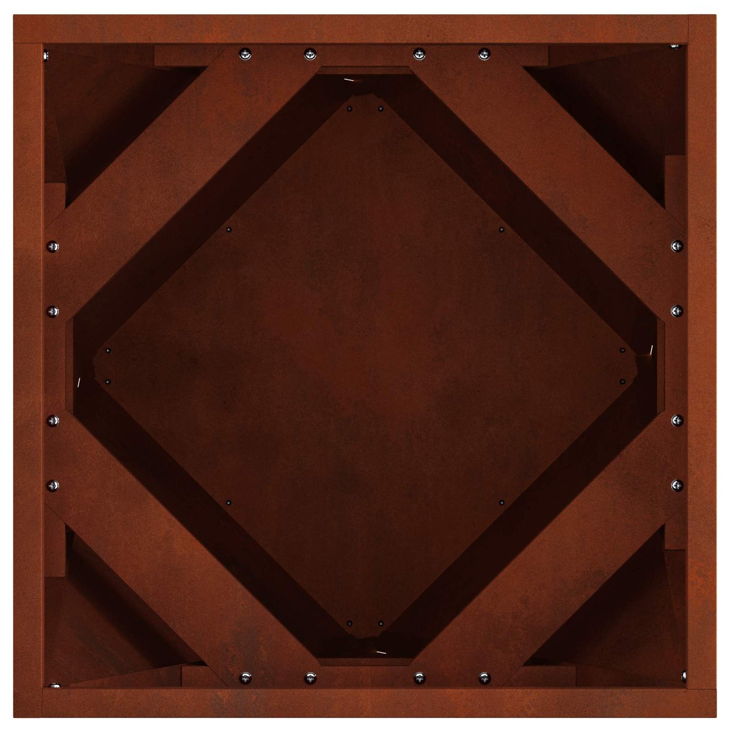 vidaXL Γλάστρα Σκ rusty 40 x 40 x 40 cm Ατσάλι Σκληρυθέν στον Αέρα