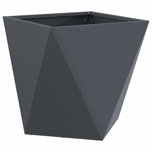 vidaXL Γλάστρα Ανθρακί 50 x 50 x 50 cm Ατσάλι
