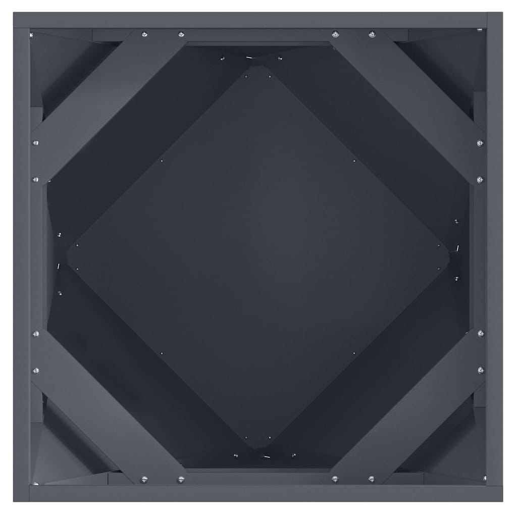 vidaXL Γλάστρα 2 pcs Ανθρακί 50 x 50 x 50 cm Ατσάλι