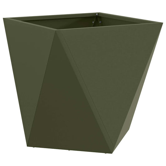 vidaXL Γλάστρα Ελιά Πράσινη 50 x 50 x 50 cm Ατσάλι