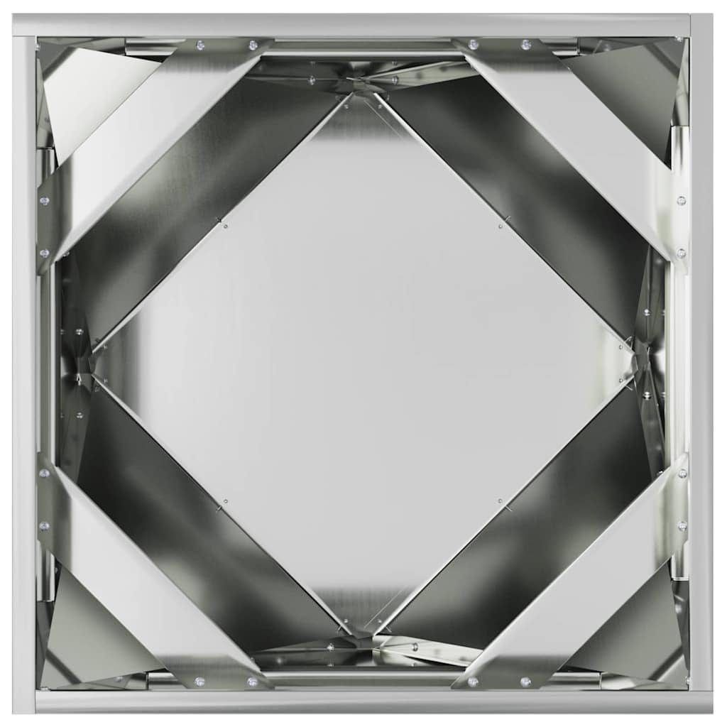 vidaXL Γλάστρα 2 pcs Ασημί 50 x 50 x 50 cm Επικαλυμμένος Χάλυβας