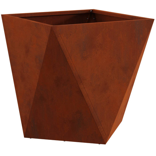 vidaXL Γλάστρα Σκ rusty 50 x 50 x 50 cm Ατσάλι Σκληρυθέν στον Αέρα