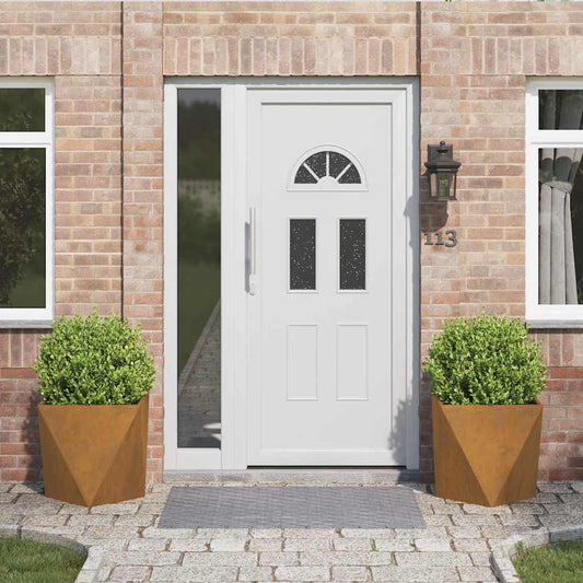 vidaXL Γλάστρα 2 pcs Σκ rusty 50 x 50 x 50 cm