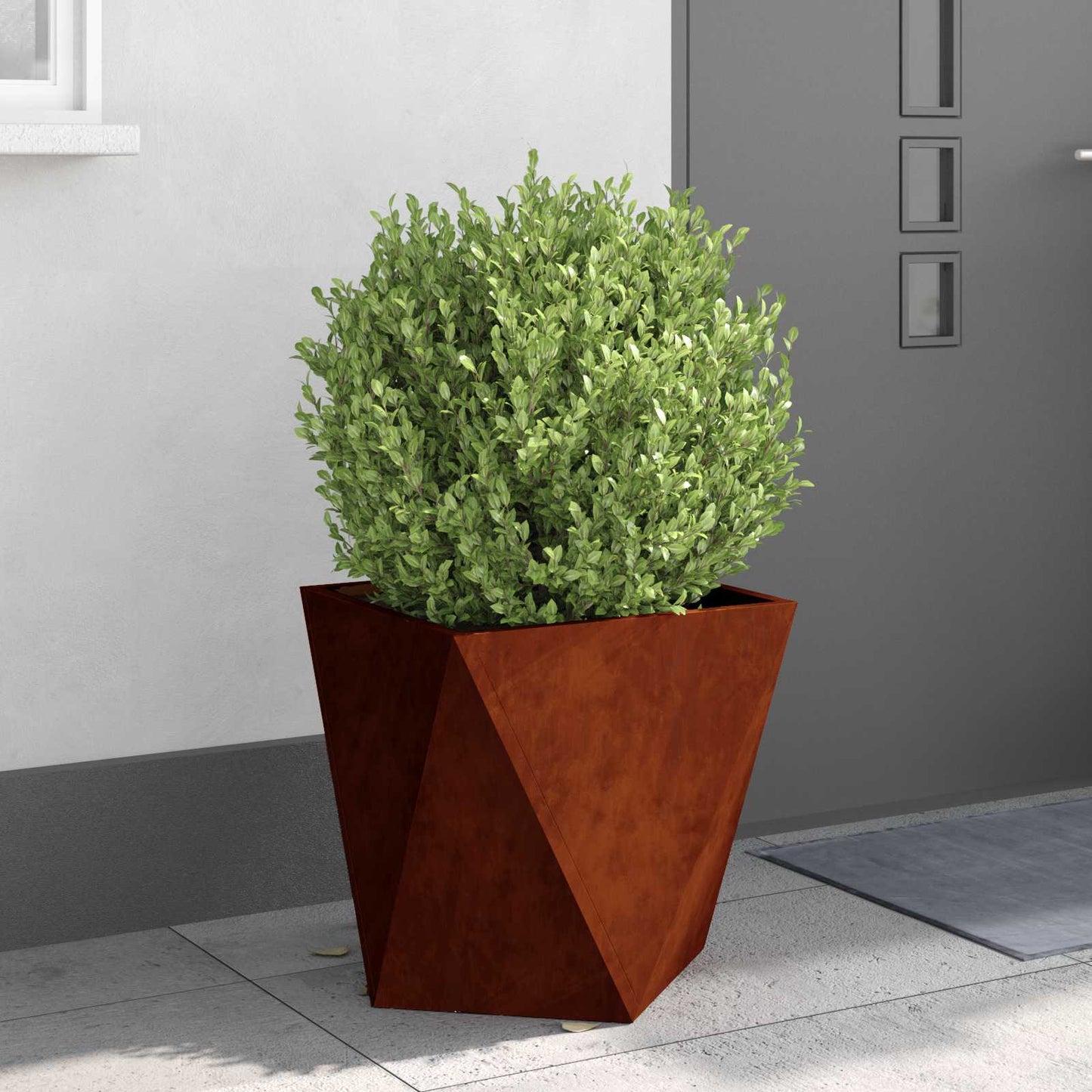 vidaXL Γλάστρα 2 pcs Σκ rusty 50 x 50 x 50 cm