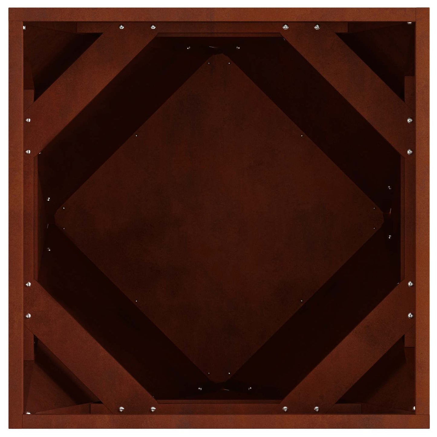 vidaXL Γλάστρα 2 pcs Σκ rusty 50 x 50 x 50 cm