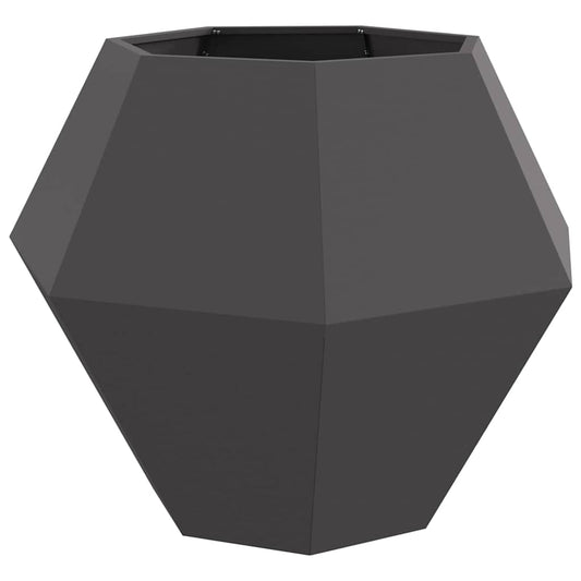 vidaXL Γλάστρα Μαύρο 100 x 100 x 80 εκ Ατσάλι